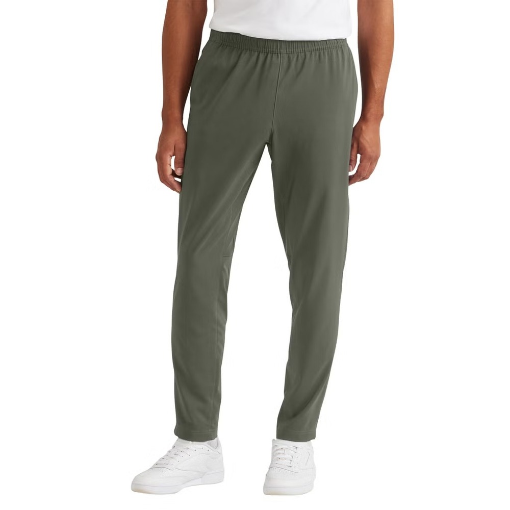 Eddie Bauer Mens Woven Pant Green Tapered Leg Stretch Casual XL NEW